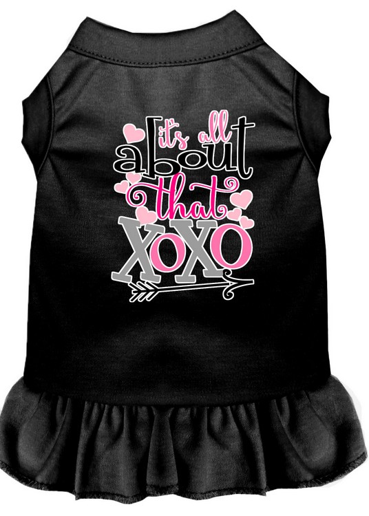 All about the XOXO Screen Print Dog Dress Black Sm